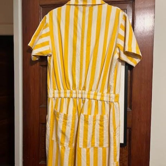 Big Bud Press Yellow Stripe Jumpsuit - Large NWOT - Picture 4 of 5